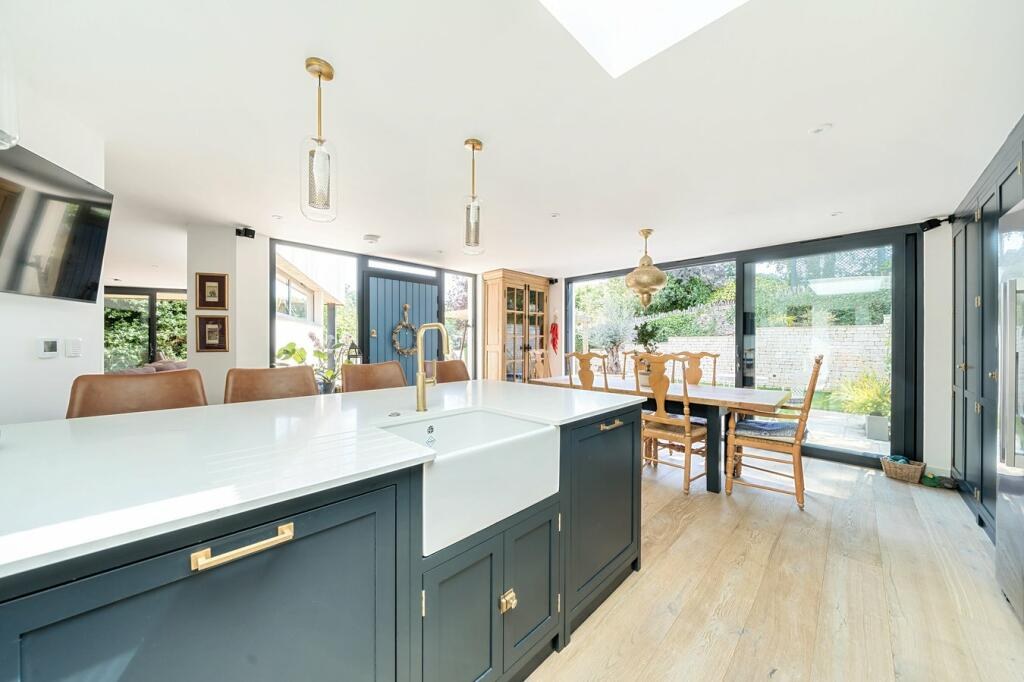Open-plan kitchen inside Hidden House