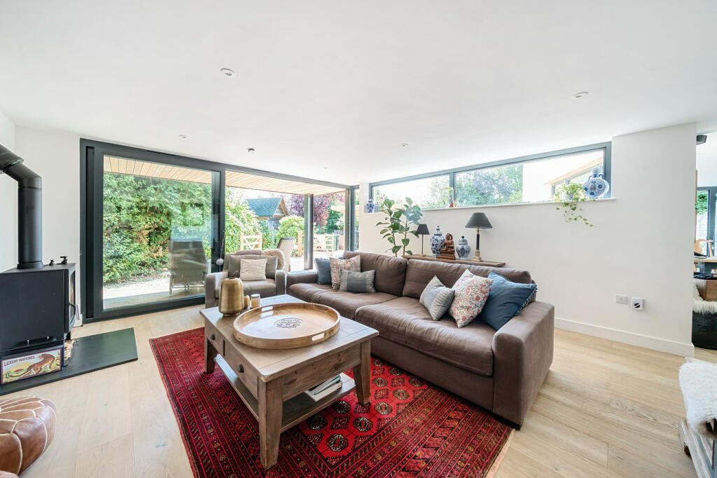 Completed living room at Hidden House