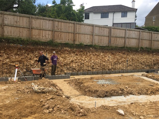 Hidden House foundations under construction