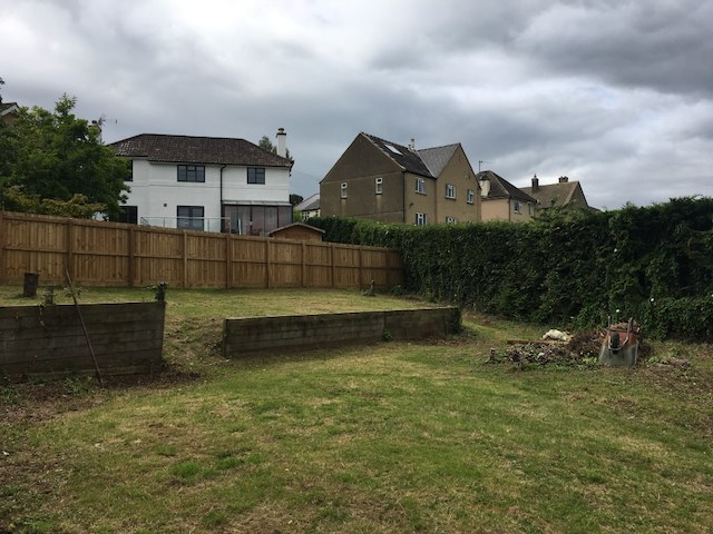 The original garden plot before work began