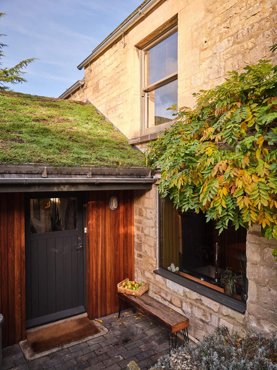 Upstairs — original timber roof structure retained and made the feature of the room.